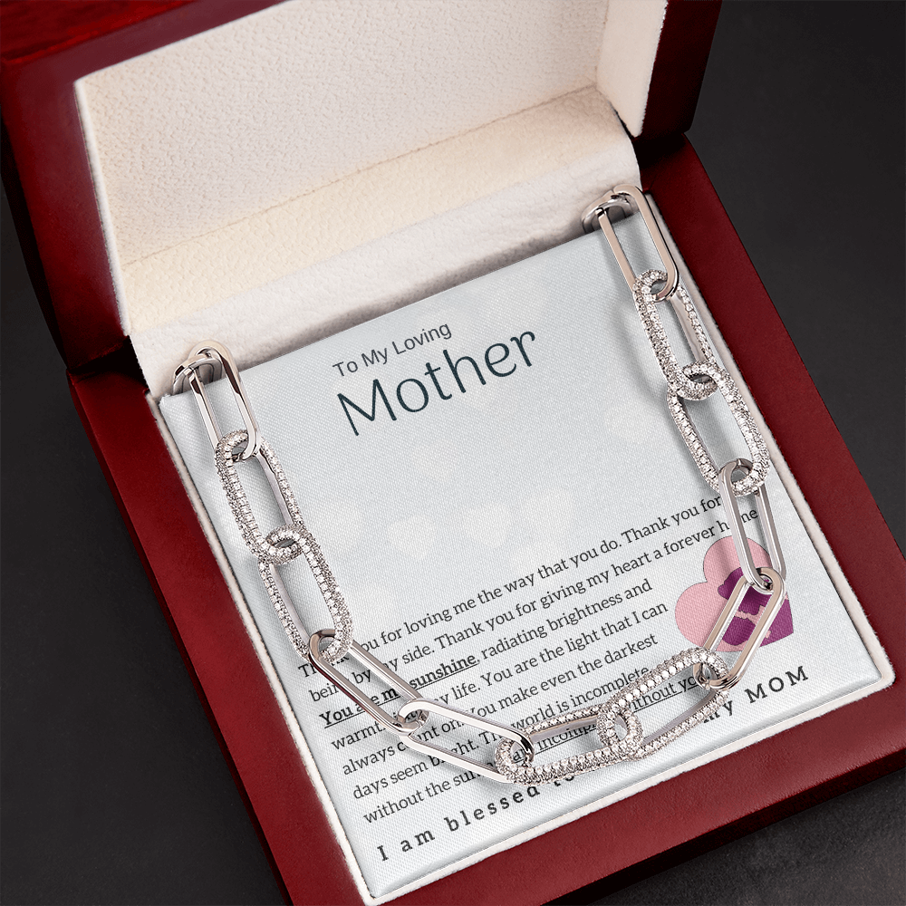 To My Loving Mother - You are my sunshine! (Forever Linked Necklace)