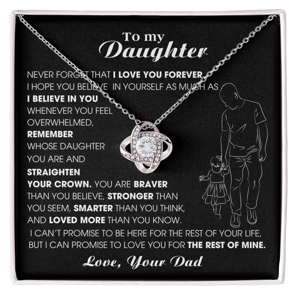 [ Almost sold out ] To My Daughter, Never Forget That I Love You Forever (Love knot)