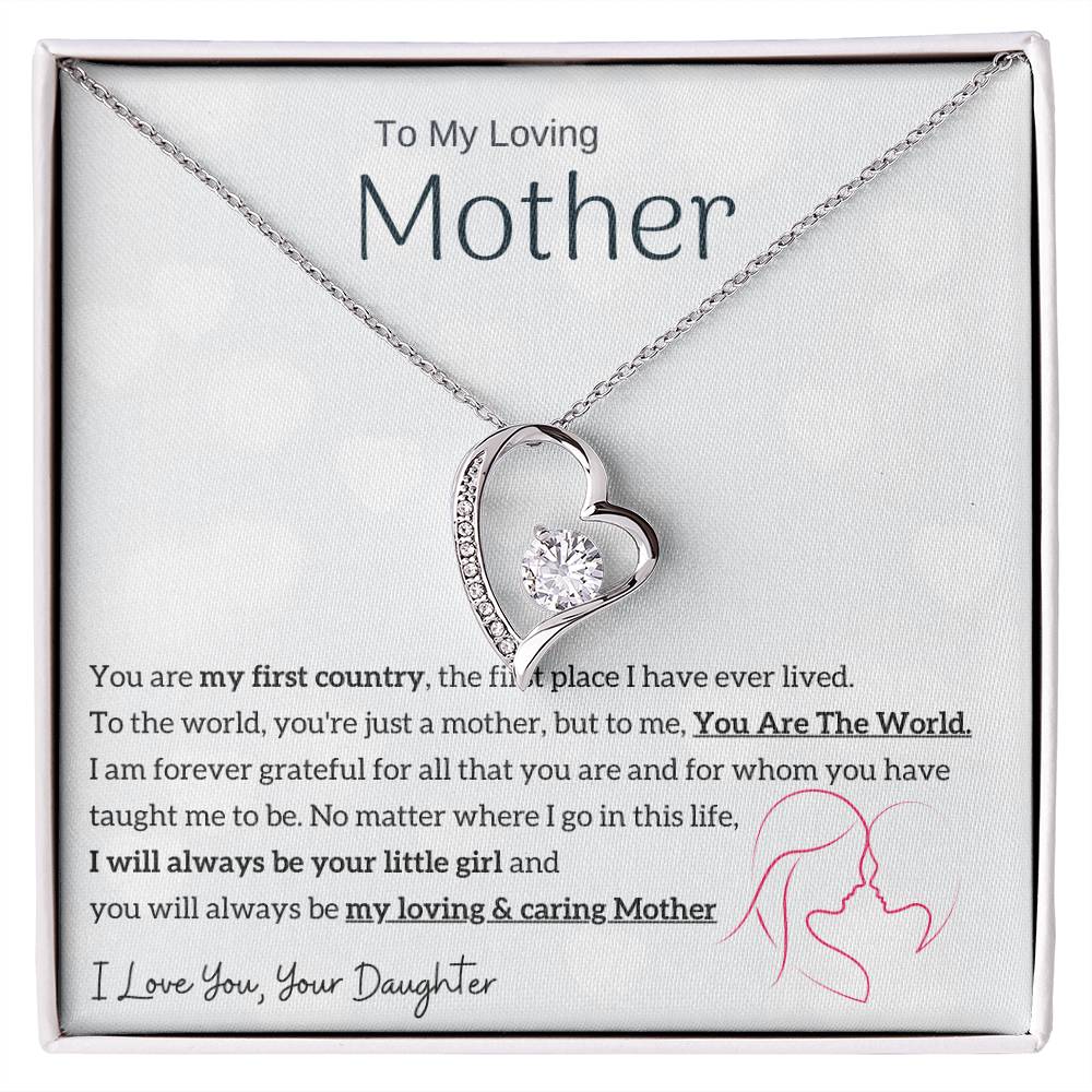 To My Loving Mother - You are my sunshine, I will always be your little girl (Only a Few Left) - Forever Love Necklace