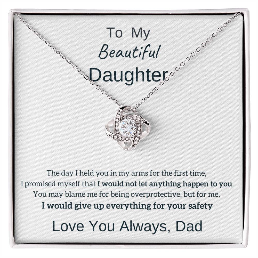Daughter Necklace Gift from Dad, Gift From Dad, Daughter Gift, Daughter Necklace, 14k White Gold , Top Gift for Daughter