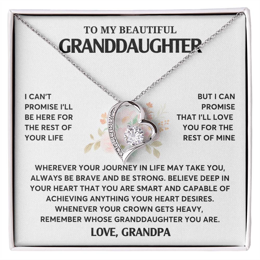Gift From Grandpa To Granddaughter, To My Granddaughter Necklace, Granddaughter Jewelry Gift, Granddaughter Necklace,  Gift For Her