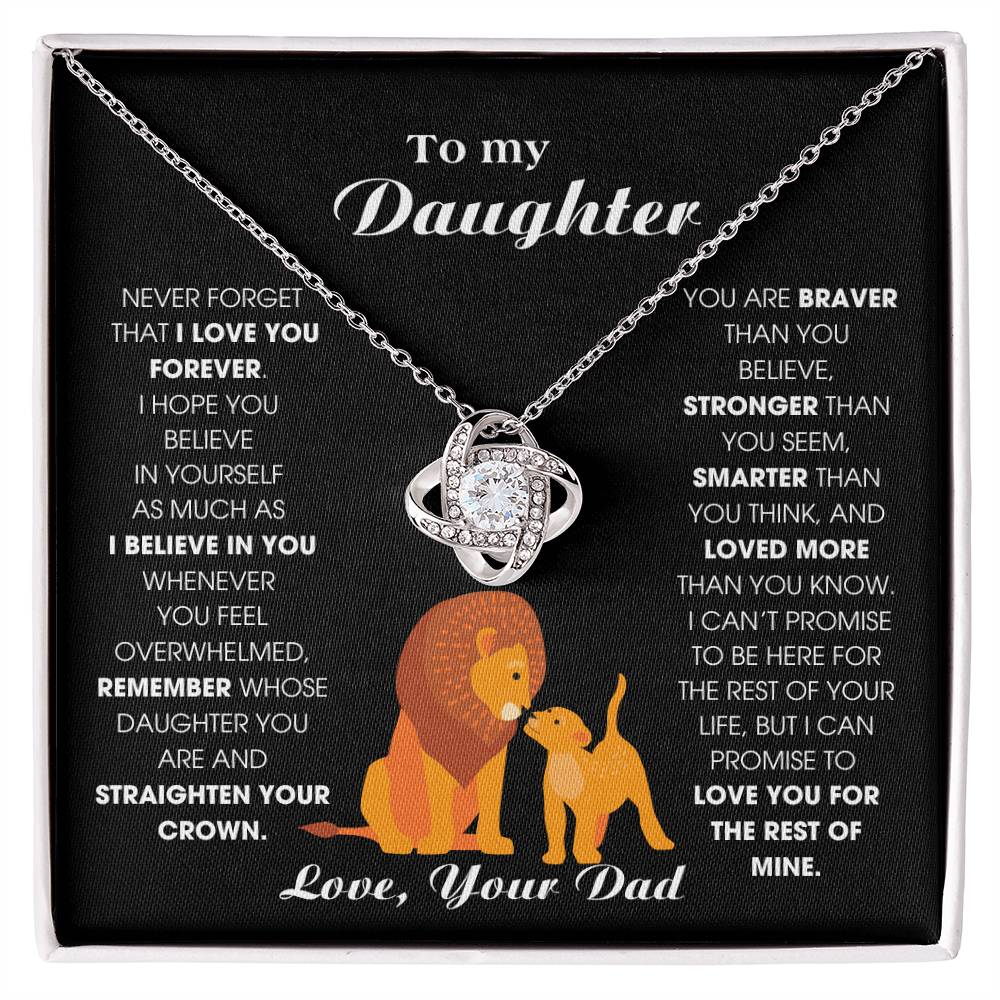 [Love Knot necklace ] To My Daughter, Never Forget That I Love You Forever