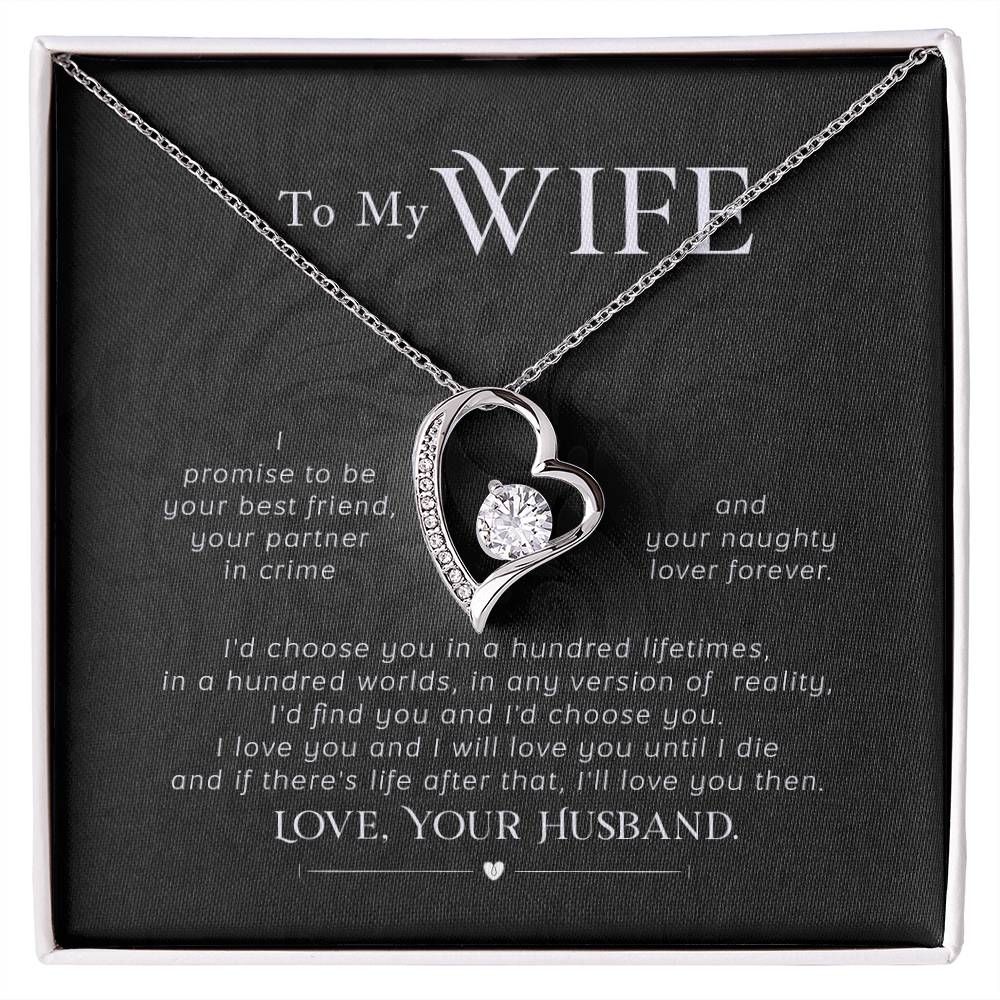 Gift For Wife, Wife Birthday Gift, Anniversary Gift For Wife, Wife Necklace , Love Card