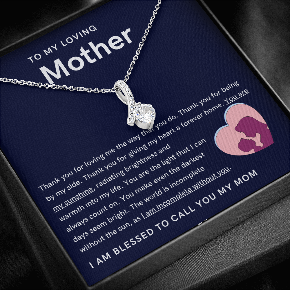 To My Loving Mother - You are my sunshine, radiating brightness into my life (Limited Time Offer) - Alluring Beauty Necklace
