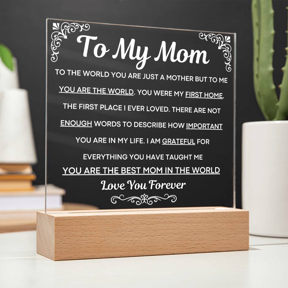 Best Mom In The World - Acrylic Lamp
